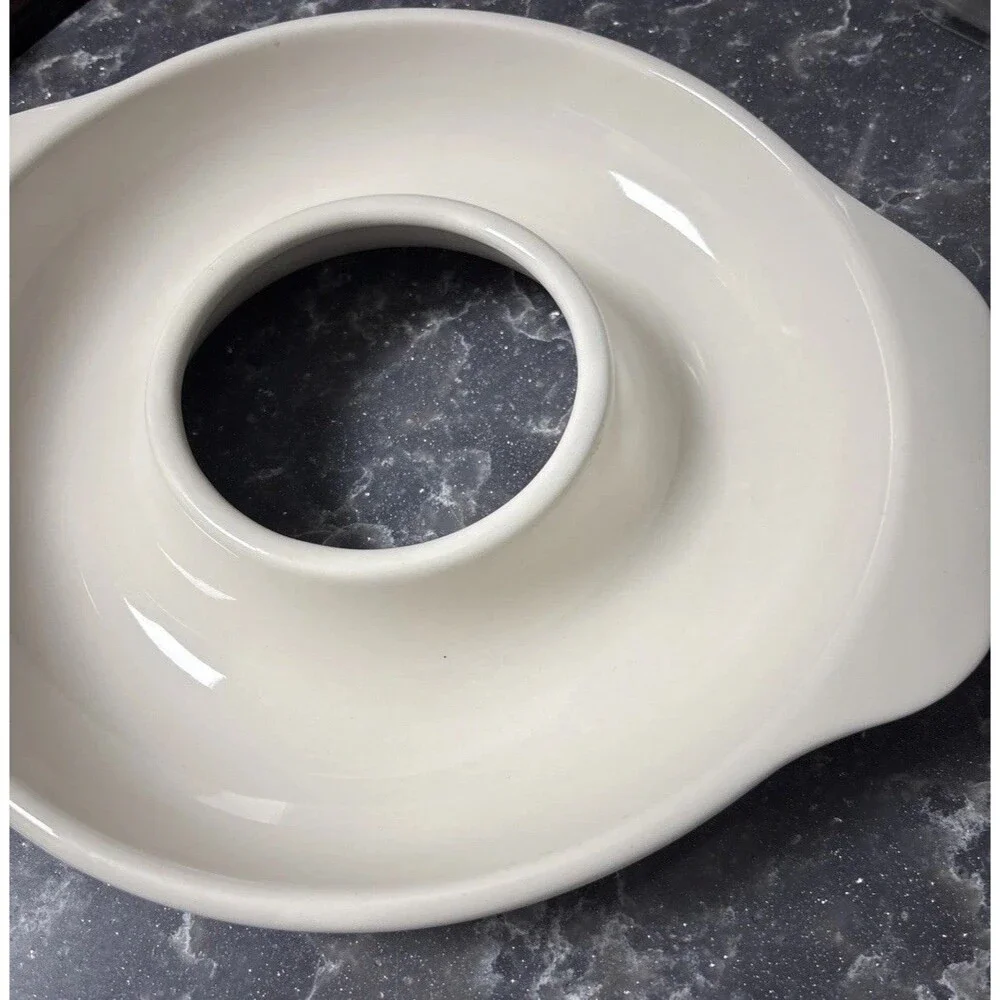 Vintage King Arthurs Flour Serving Dish Ceramic Entertaining Ring